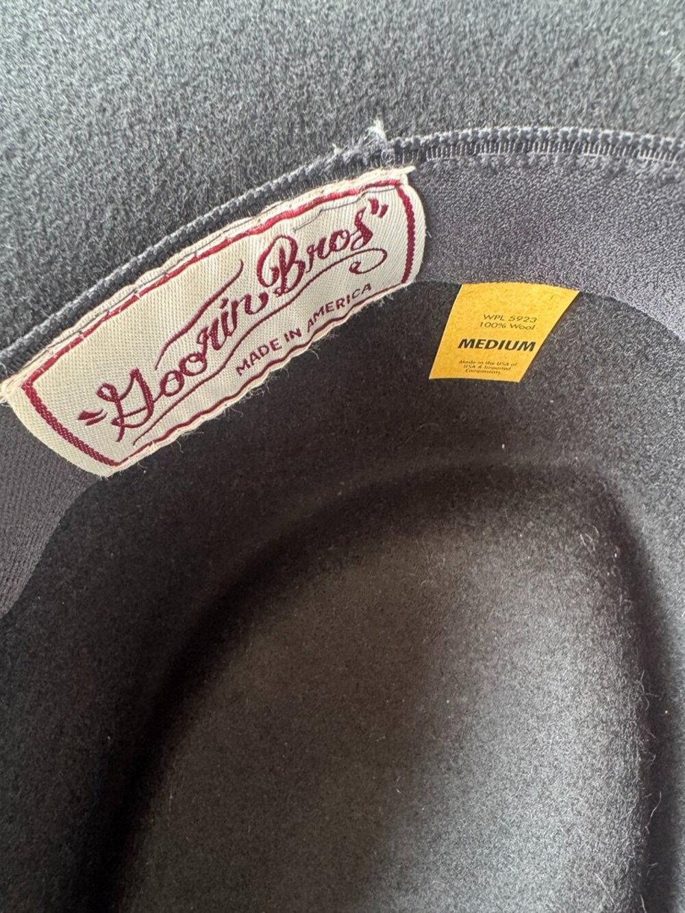 Goorin Bros BLACK FEDORA HAT Classic Style - Picture 5 of 5